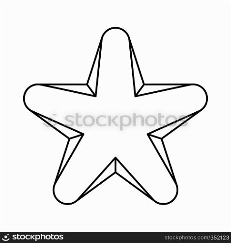 Star icon in outline style isolated vector illustration. Star icon, outline style