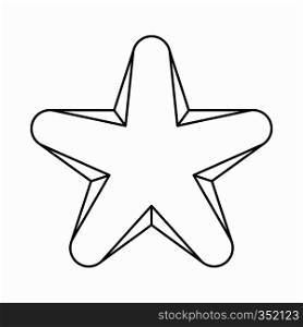 Star icon in outline style isolated vector illustration. Star icon, outline style