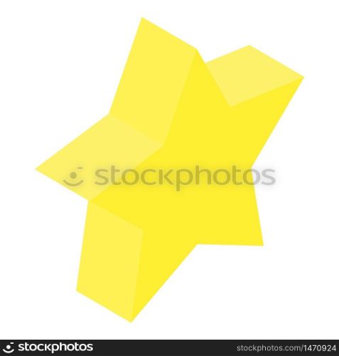 Star icon. Isometric of star vector icon for web design isolated on white background. Star icon, isometric style