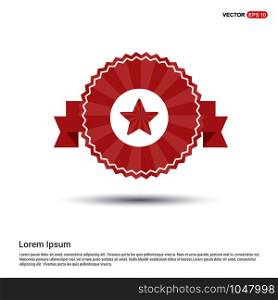 Star Icon - Red Ribbon banner