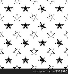 Star Icon Seamless Pattern, Star Shape Icon Vector Art Illustration