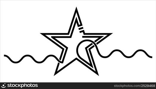 Star Icon, Star Shape Icon Vector Art Illustration