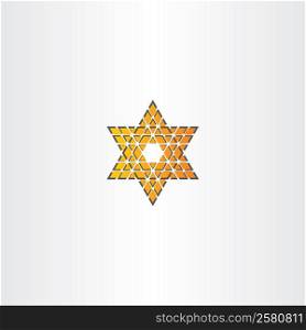 star icon triangle abstract vector badge
