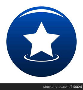 Star icon vector blue circle isolated on white background . Star icon blue vector