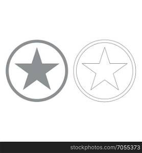 Star in circle grey set grey set icon .. Star in circle grey set icon .