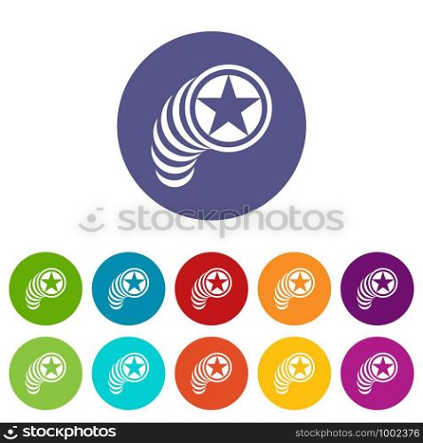 Star in circle icon. Simple illustration of star in circle vector icon for web. Star in circle icon, simple style