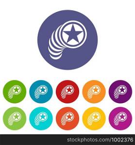 Star in circle icon. Simple illustration of star in circle vector icon for web. Star in circle icon, simple style