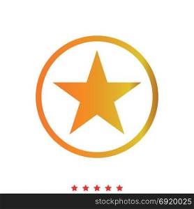 Star in circle icon .. Star in circle icon .