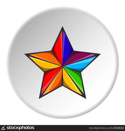 Star in colours of LGBT icon. Cartoon illustration of star in colours of LGBT vector icon for web. Star in colours of LGBT icon, cartoon style