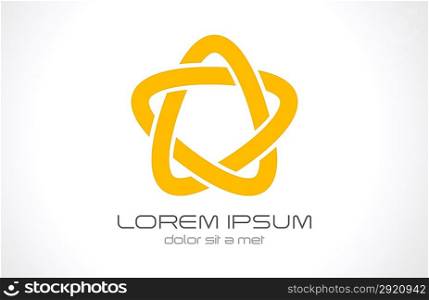 Star infinite loop abstract logo design template. Cycle Vector icon.