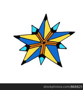Star isolated. Colorful vector icon. Hand drawn vector illustration. Star isolated. Colorful vector icon. Hand drawn vector illustration.