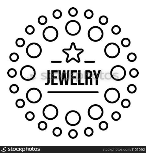 Star jewelry logo. Outline star jewelry vector logo for web design isolated on white background. Star jewelry logo, outline style