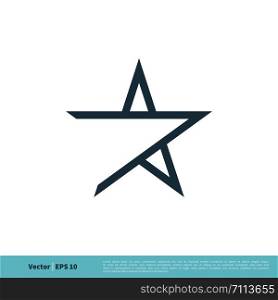 Star Line Swoosh Icon Vector Logo Template Illustration Design. Vector EPS 10.