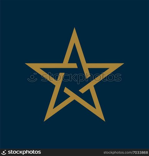 Star Line Vector Logo Template