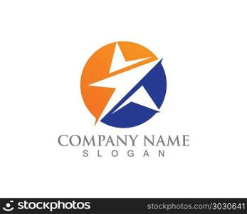 Star logo and symbols template vector icon illustration design . Star logo template vector icon illustration design