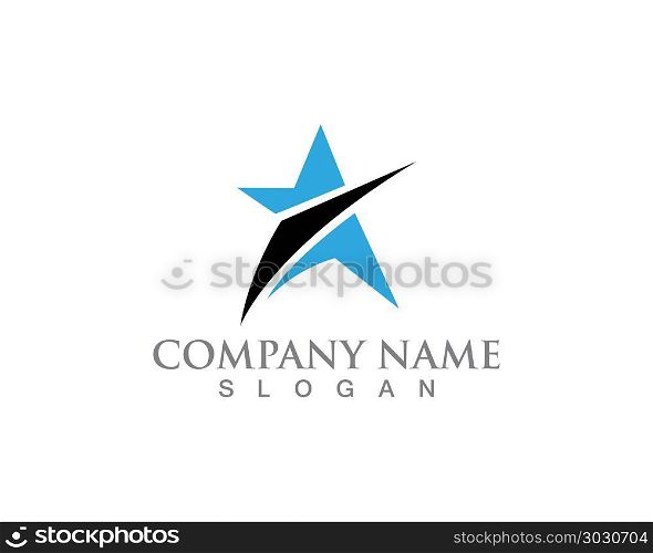 Star logo and symbols template vector icon illustration design . Star logo template vector icon illustration design