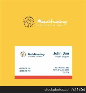 Star logo Design with business card template. Elegant corporate identity. - Vector
