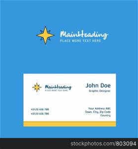 Star logo Design with business card template. Elegant corporate identity. - Vector