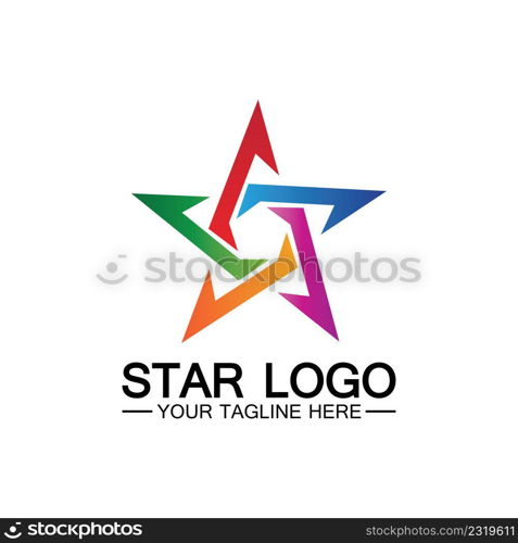 star logo template vector icon illustration design-vector