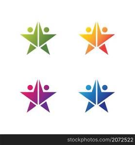 Star logo vector icon set design