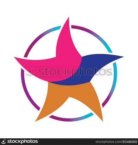 Star logo vector illustration abstract design template