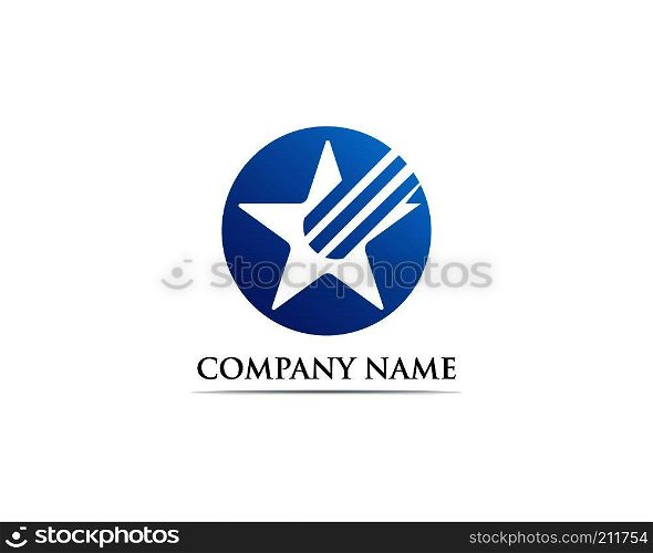 Star logo vector template success symbol