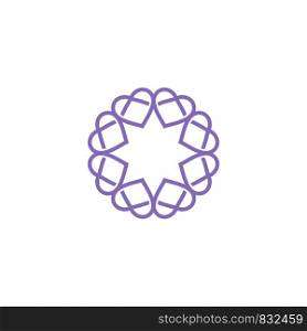 Star Love Flower Logo Template Illustration Design. Vector EPS 10.
