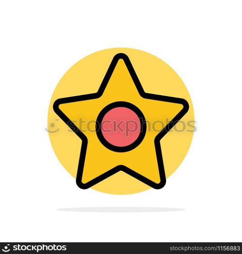 Star, Media, Studio Abstract Circle Background Flat color Icon