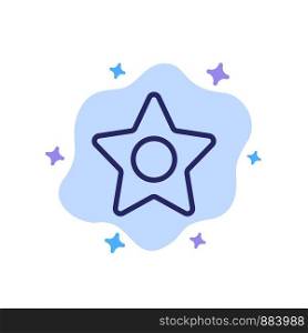 Star, Media, Studio Blue Icon on Abstract Cloud Background