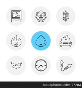 star , mosque , mandala , fire , car ,spade ,mask , carnival , clock , time , direction , icon, vector, design,  flat,  collection, style, creative,  icons