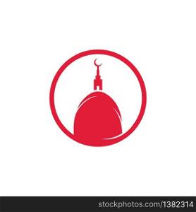 Star Mosque tower logo design. Islamic Logo designs concept.