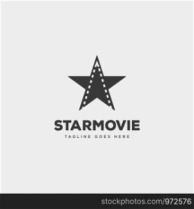 star movie cinema simple logo template vector illustration icon element isolated - vector file. star movie cinema simple logo template vector illustration icon element isolated