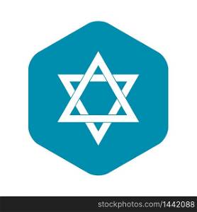 Star of David icon in simple style on a white background vector illustration. Star of David icon, simple style