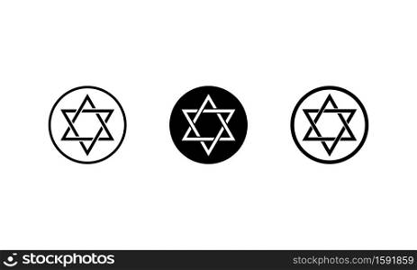 Star of david icon set. Vector on isolated white background. EPS 10.. Star of david icon set. Vector on isolated white background. EPS 10