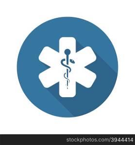 Star of Life Icon. Flat Design.. Star of Life Icon. Flat Design. Isolated.