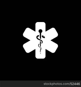 Star of Life Icon. Flat Design.. Star of Life Icon. Flat Design. Isolated