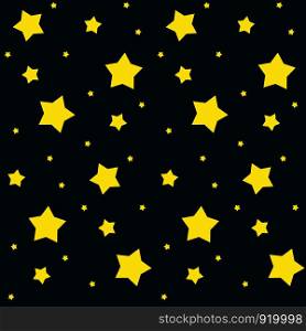 Star on the night sky seamless pattern , vector illustration