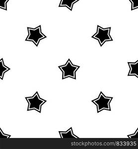 Star pattern repeat seamless in black color for any design. Vector geometric illustration. Star pattern seamless black