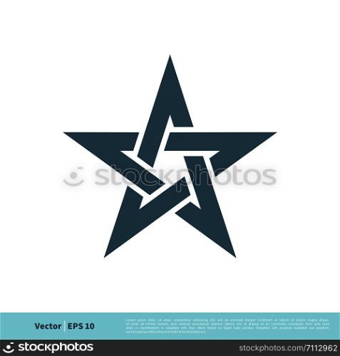 Star / Pentagonal Icon Vector Logo Template Illustration Design. Vector EPS 10.