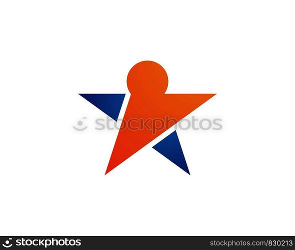 Star people Logo Template vector icon illustration design