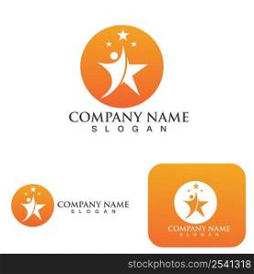 Star people logo vector illustration design