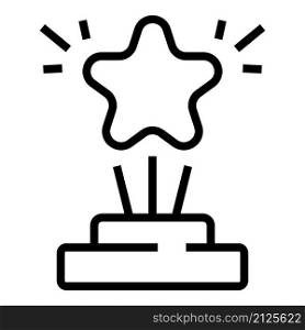 Star podium icon outline vector. Gold award. Ceremony platform. Star podium icon outline vector. Gold award