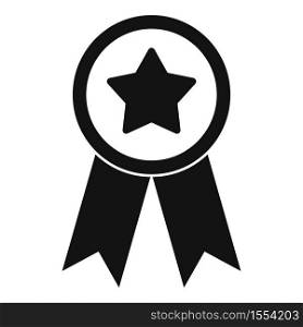 Star premium emblem icon. Simple illustration of star premium emblem vector icon for web design isolated on white background. Star premium emblem icon, simple style