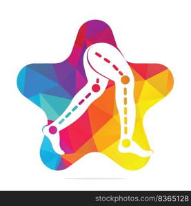 Star Prosthetic Legs Logo Template Design. Orthopedic and Physiotherapy clinic vector design.	