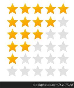Star Rating. Evaluation System and Positive Review Sign. Vector Illustration EPS10. Star Rating. Evaluation System and Positive Review Sign. Vector Illustration