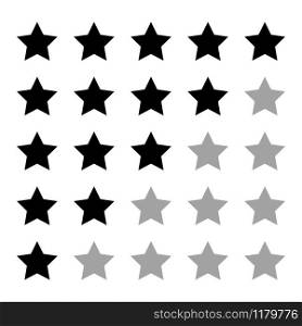 Star rating icon vector illustration on white background. Star rating icon vector illustration on white