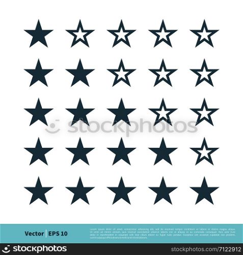 Star Rating Icon Vector Logo Template Illustration Design. Vector EPS 10.