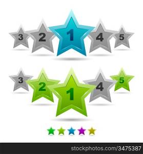Star rating vector icons