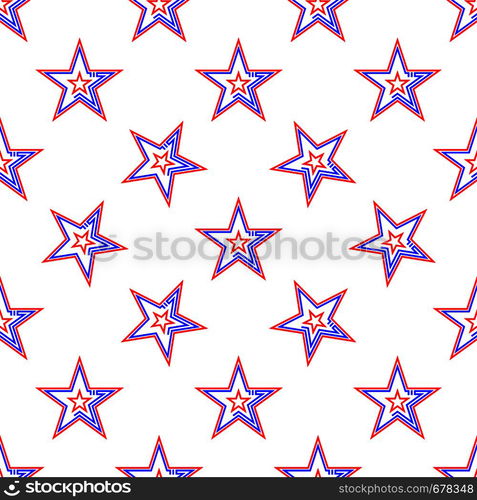 Star Seamless Pattern Design Vector Art Illustration