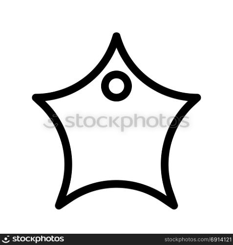 star shape frame with hole, icon on isolated background